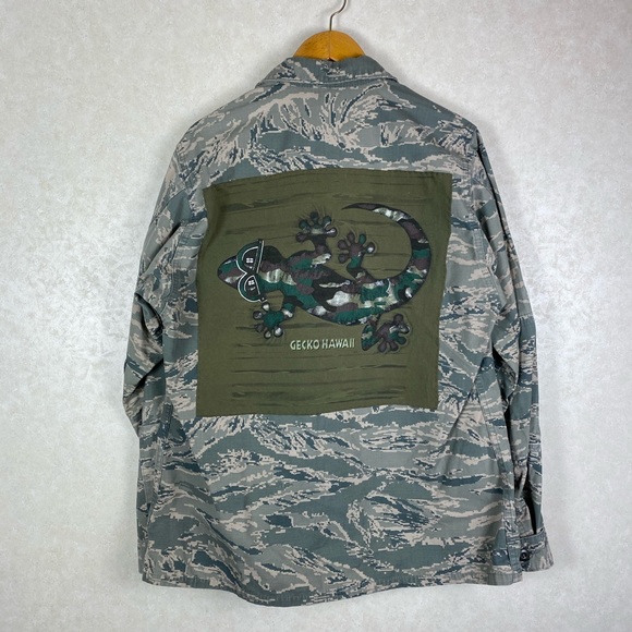 Custom Hand Sewn Gecko Hawaii Camouflage Jacket - Picture 5 of 7